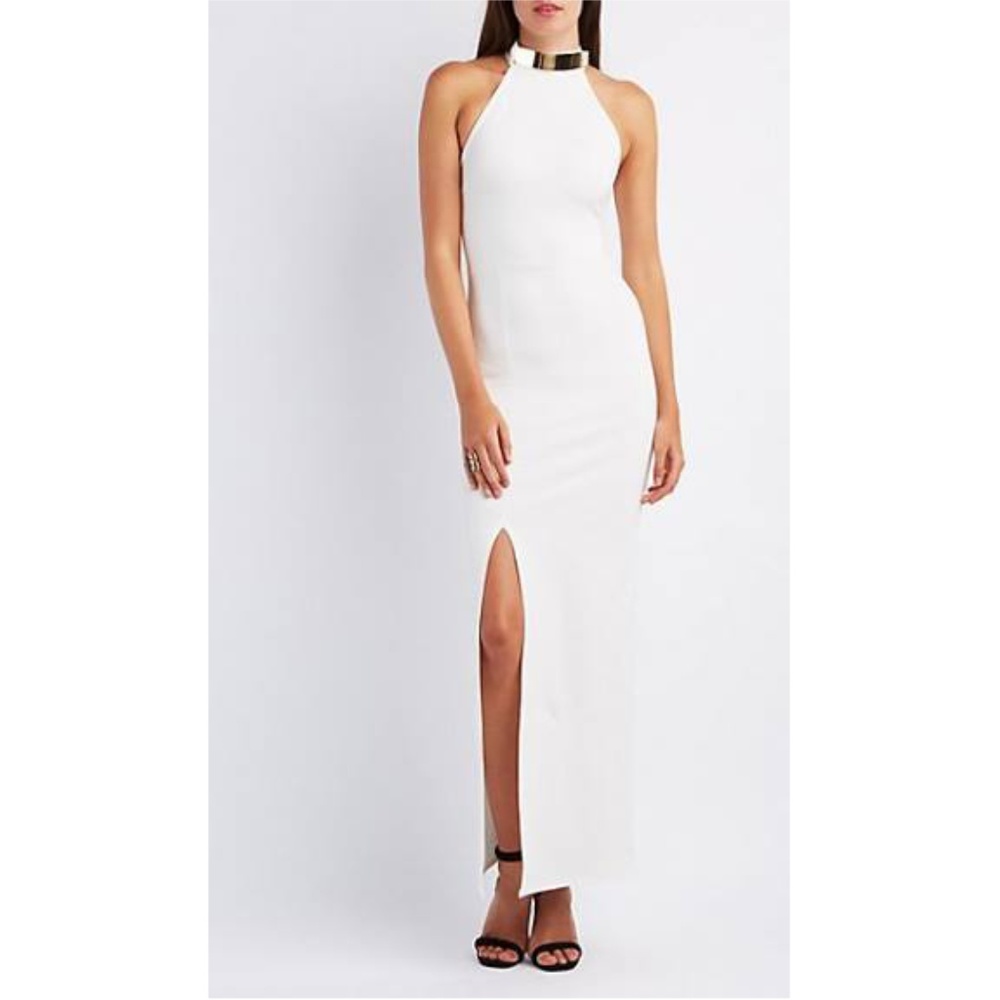 Charlotte Russe Metal Neck Maxi Dress - NWT